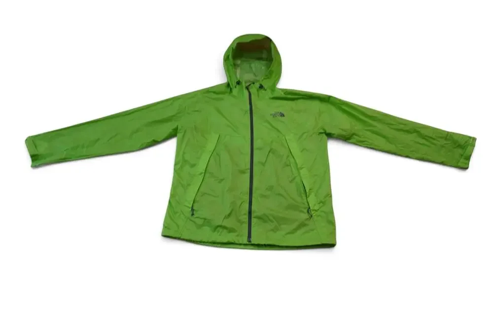 The North Face Jacket Mens Large Green HyVent Hooded Waterproof Rain 2.5L